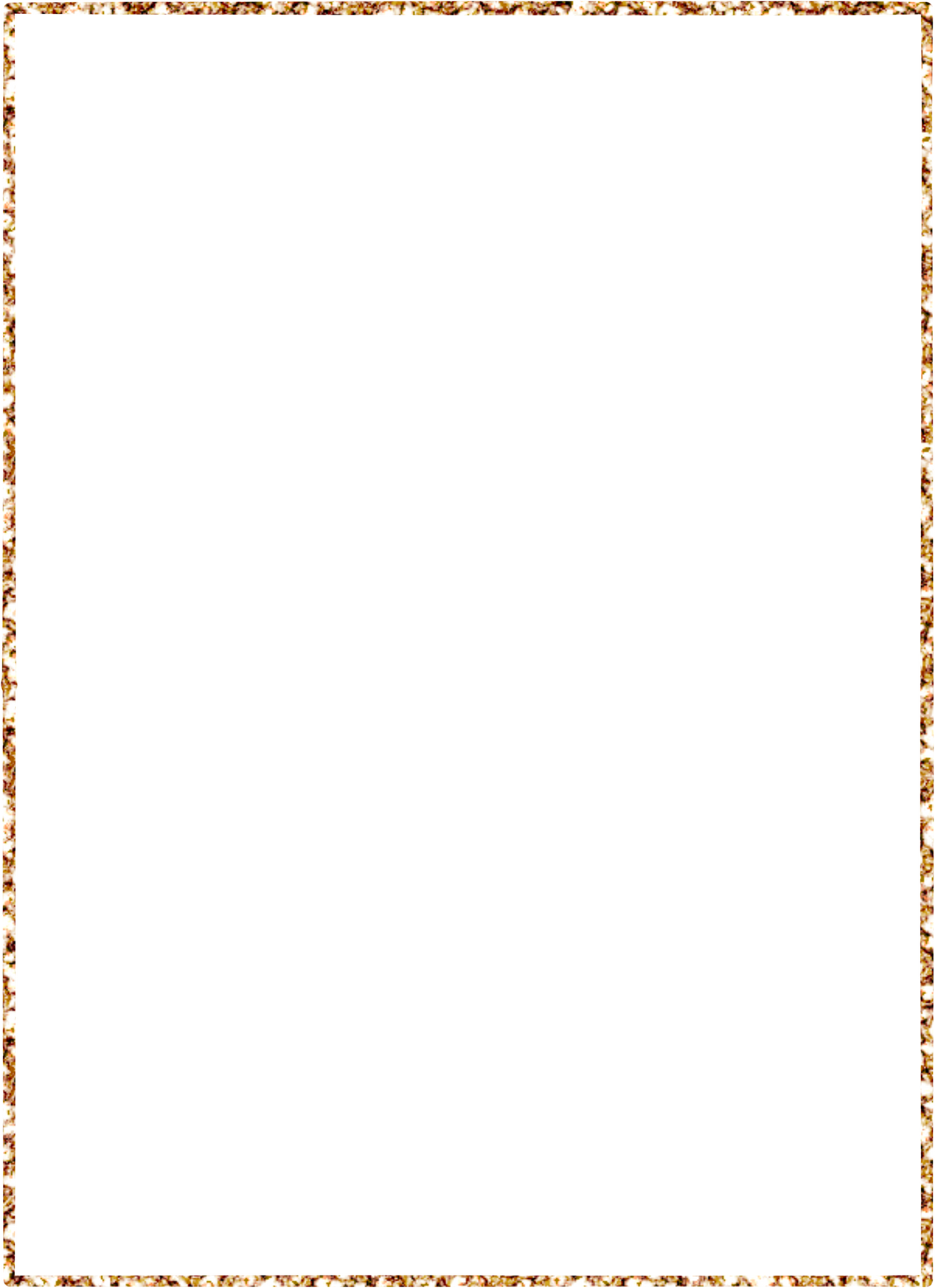 Gold Glitter Sparkling Rectangle Frame